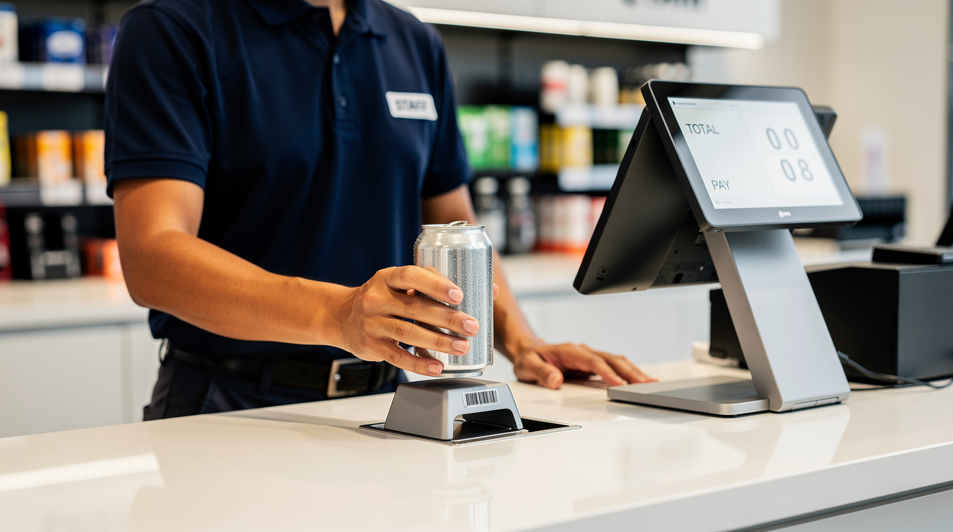 An in-store promotional display in a retail aisle
